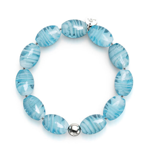 Orbite Bleue | Bracelet en Verre Tempête